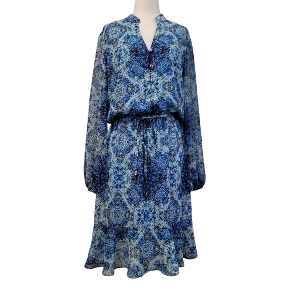 Joseph Ribkoff Snake Print Long Sleeve Midi Dress